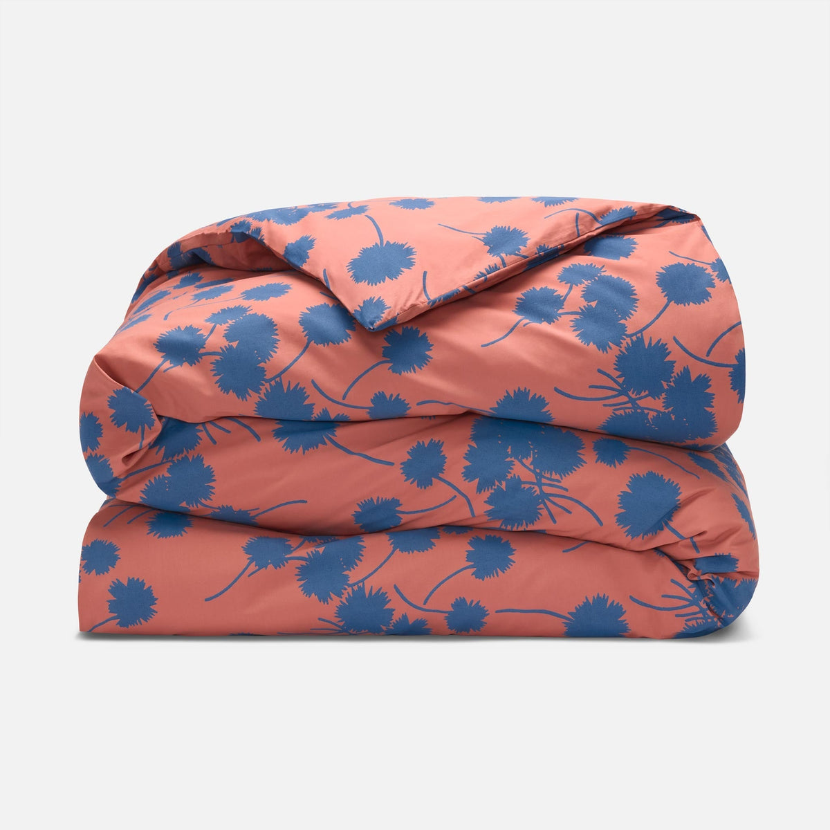 Classic Percale Duvet Cover - Dandelions in Warm Terracotta / Twin/Twin XL